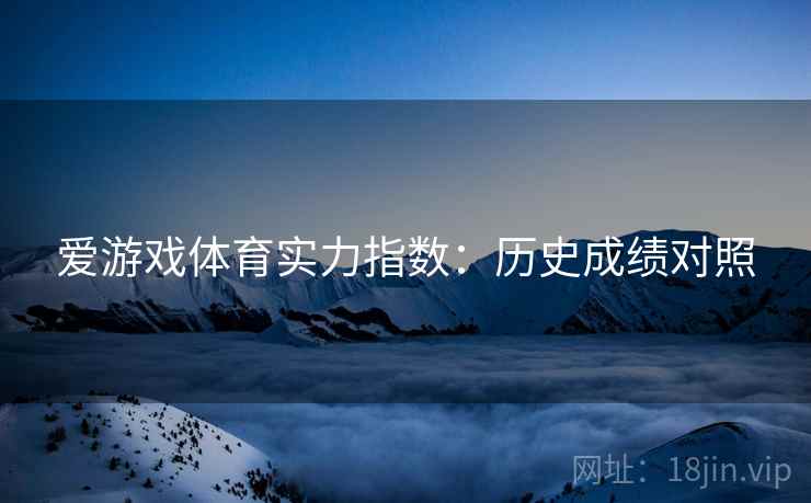 爱游戏体育实力指数：历史成绩对照  第2张