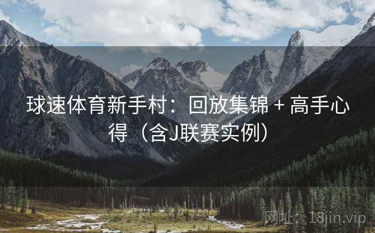 球速体育新手村:回放集锦 + 高手心得(含J联赛实例)