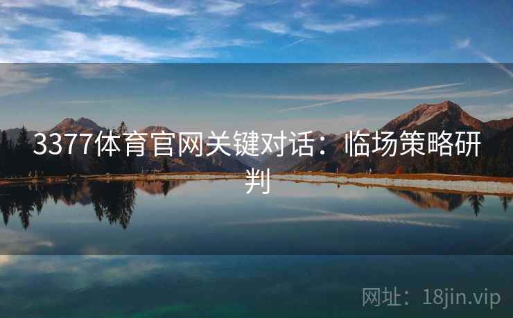 3377体育官网关键对话:临场策略研判