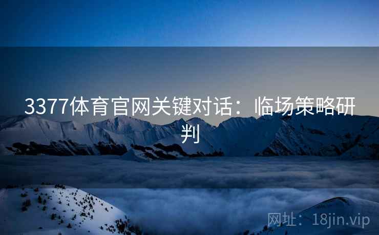 3377体育官网关键对话:临场策略研判