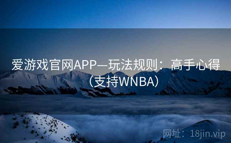 爱游戏官网APP—玩法规则:高手心得(支持WNBA)